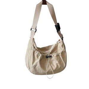 Crescent Bag Nylon Crossbody Bags for Women Beige